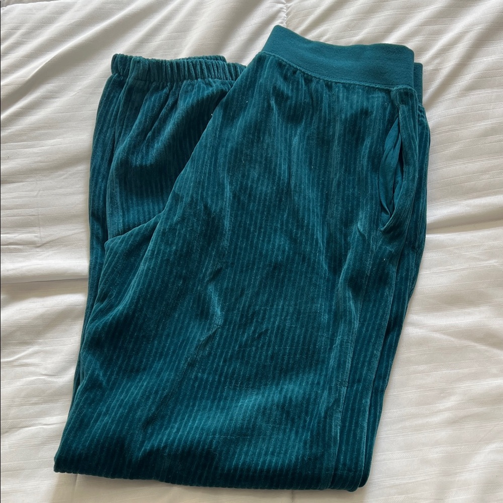 Nike Teal Knit Velour Pants